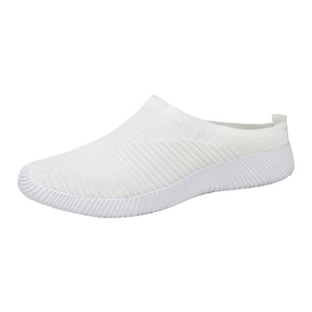 Women's Hospital Shoes for Caregivers, Soft Orthopedic Sneakers, Breathable and Woven Walking Slip-Ons