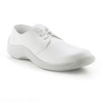 Non-slip hospital shoes with laces for caregivers – White