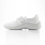 Breathable medical shoes with velcro strap closure - White