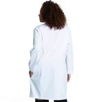 37-Inch Center Back Length White Lab Coat – Project Lab Collection by Cherokee – Knit Details, Side Access Slits