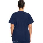 Round Neck Top in Navy - Moisture Wicking - Wrinkle-Resistant - Easy Care - 360° Stretch