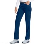 Slim Pull-On Pant in Navy - Elastic Waist - Features : Knit Details, Side vents - Slim Straight, 17