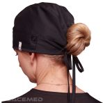 Cherokee Brand Unisex Black Nurse Calot - One Size Adjustable - Rear Elastic