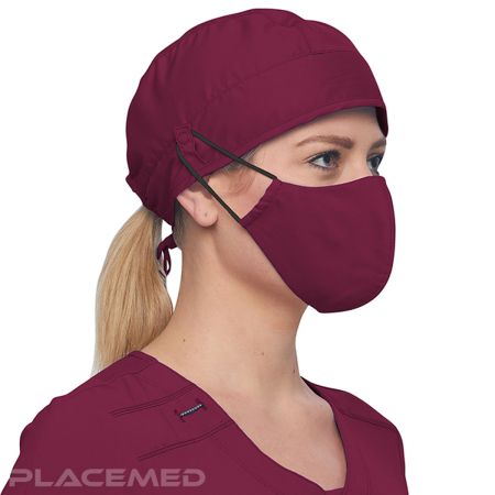 Cherokee Brand Adjustable Hospital Calot - Burgundy Color