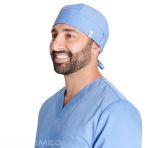 Cherokee Brand Sky Blue Operating Room Calot - Rear Elastic for Optimal Fit