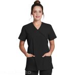 Dickies Wrap-Effect Tunic For Women – Modern Fit With A Cell Phone Pocket - Wine V 10154