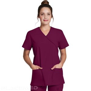 Dickies Wrap-Effect Tunic For Women – Modern Fit With A Cell Phone Pocket