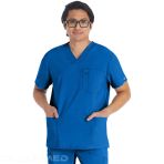 Men's Medical Tunic With V-Neck - Dickies Brand - 2 Side Slits - 4 Practical Pockets - Navy V 10166