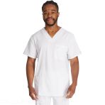 Men's Medical Tunic With V-Neck - Dickies Brand - 2 Side Slits - 4 Practical Pockets - Navy V 10167