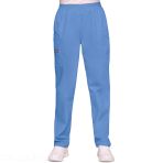 Pantalon Médical Cargo Taille Élastiquée Entrejambes Fuselées Montée Naturelle 4 Poches Conçu En Polyester Et Popeline De Coton Marque Cherokee - Bleu Marine V 10311