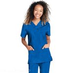 Unisex Tunic and Pants Set - Relaxed and Comfortable Fit - Cherokee Brand - Caribbean Blue V 10385