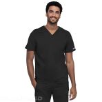 Men's Tunic – Ultra Soft V-Neck – Breathable And Two-Way Stretch - Black