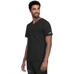 Men's Tunic – Ultra Soft V-Neck – Breathable And Two-Way Stretch - Black