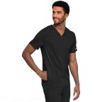 Men's Tunic – Ultra Soft V-Neck – Breathable And Two-Way Stretch - Black