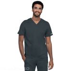 Men's Tunic – Ultra Soft V-Neck – Breathable And Two-Way Stretch - Black V 10393