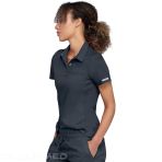 Polo Médical Femme Cherokee Pouvant Être Rentré Boutonné Ultra-Doux Respirable Et Facile À Entretenir - Gris Etain