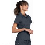 Polo Médical Femme Cherokee Pouvant Être Rentré Boutonné Ultra-Doux Respirable Et Facile À Entretenir - Gris Etain