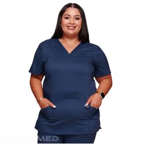 Cherokee Nurse Tunic - V-Neck Stretch Medical Top for Comfort and Durability