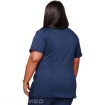 Cherokee Nurse Tunic - V-Neck Stretch Medical Top for Comfort and Durability - Bleu Marine