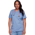 Cherokee Nurse Tunic - V-Neck Stretch Medical Top for Comfort and Durability - Navy V 6279