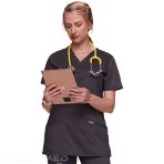 Cherokee Nurse Tunic - V-Neck Stretch Medical Top for Comfort and Durability - Bleu Marine V 6281