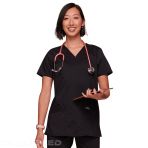 Cherokee Nurse Tunic - V-Neck Stretch Medical Top for Comfort and Durability - Navy V 6277