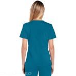 Cherokee Women's V-Neck Hospital Tunic with 3 Pockets - Ultra Soft and Breathable - Caribbean Blue