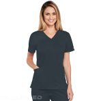 Cherokee Women's V-Neck Hospital Tunic with 3 Pockets - Ultra Soft and Breathable - Caribbean Blue V 6302