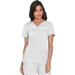 Women's Cherockee Tunic - V-Neck Medical Top, Ultra Soft and Breathable - Pewter V 6274