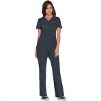 Women's Cherockee Tunic - V-Neck Medical Top, Ultra Soft and Breathable - Pewter