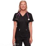 Women's Cherockee Tunic - V-Neck Medical Top, Ultra Soft and Breathable - Pewter V 6264