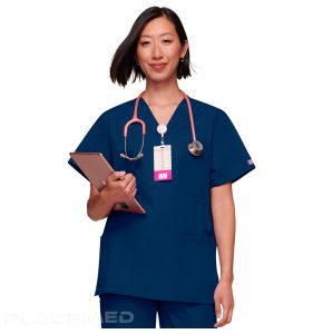 Cherokee Unisex V-Neck 3 Pockets Medical Top for Healthcare Professionals