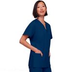 Cherokee Unisex V-Neck 3 Pockets Medical Top for Healthcare Professionals - Navy