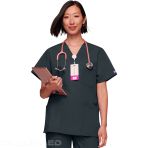 Cherokee Unisex V-Neck 3 Pockets Medical Top for Healthcare Professionals - Navy V 6291