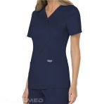 Modern Nurse Tunic - V-Neck Ultra Soft, Durable, Breathable Top - Navy