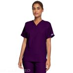 Women's V-neck medical tunic - Polyester and cotton poplin - Comfortable - Surgical Green V 6226