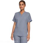 Women's V-neck medical tunic - Polyester and cotton poplin - Comfortable - Surgical Green V 6229