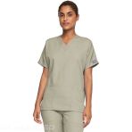 Women's V-neck medical tunic - Polyester and cotton poplin - Comfortable - Surgical Green V 6231