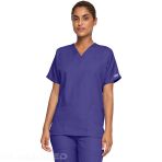 Women's V-neck medical tunic - Polyester and cotton poplin - Comfortable - Surgical Green V 6228