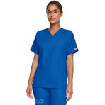 Women's V-neck medical tunic - Polyester and cotton poplin - Comfortable - Surgical Green V 6235