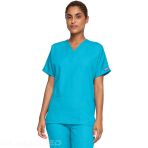 Women's V-neck medical tunic - Polyester and cotton poplin - Comfortable - Surgical Green V 6241