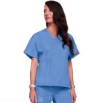 Unisex Nursing Tunic - V-neck Top by Cherokee, Durable and Resistant - Pewter V 6258