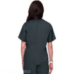 Unisex Nursing Tunic - V-neck Top by Cherokee, Durable and Resistant - Pewter