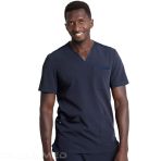 Unisex Nurse Tunic Creyconfe BELFAST - Short Sleeves V-neck - Gray V 6003