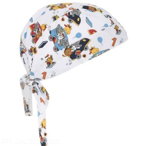 Medical Bandana with Animal Print in Microfiber - Dentist and Nurse Cap - Creyconfe Unisex