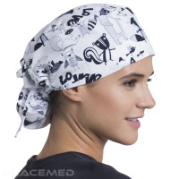 Antibacterial, Water-Repellent, and Anti-Stain Medical Cap - 100% Polyester - Creyconfé Pisa Love