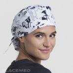 Bonnet Médical Antibactérienne, Déperlant et Anti-taches - 100% Polyester - Creyconfé Pisa Love