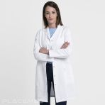 White Long-Sleeve Coat - Very Feminine Fit - Nurse Coat Creyconfé Model Arles