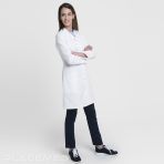 White Long-Sleeve Coat - Very Feminine Fit - Nurse Coat Creyconfé Model Arles