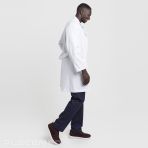 Men's Long Sleeve White Coat 100% Cotton - Creyconfé Ayllon Model